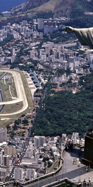 Phone wallpaper: Coast, Christ The Redeemer, Religious, Rio De Janeiro, Building, Landscape free dow
