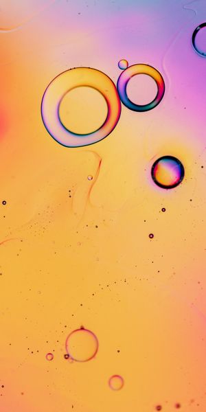 Phone wallpaper: Motley, Water, Multicolored, Bright, Abstract, Bubbles, Gradient free download