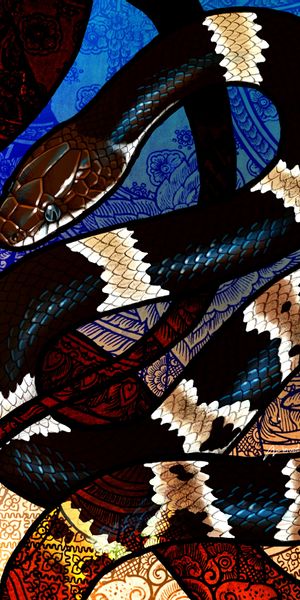 Phone wallpaper: Pattern, Scale, Scales, Snake, Art free download
