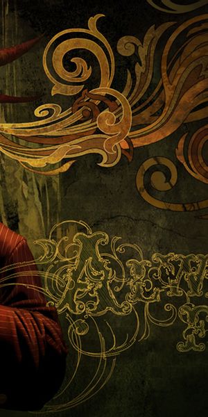 Creepy Dark Character with Cigar and Smoke