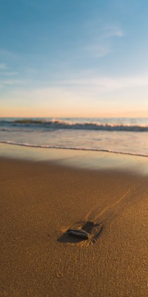 Phone wallpaper: Rock, Sand, Stone, Waves, Nature, Sea, Beach free download