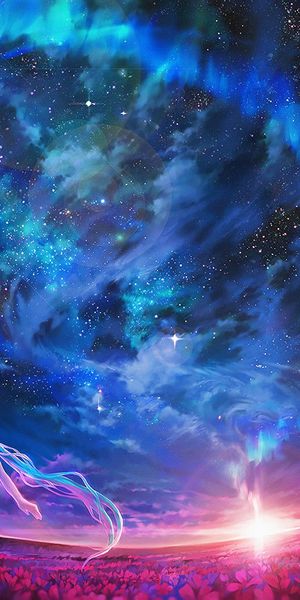 Breathtaking Douluo Dalu Anime Scene with Blue Hair and Flower Landscape