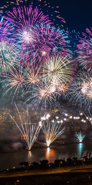 Phone wallpaper: Night, Fireworks, Photography free download