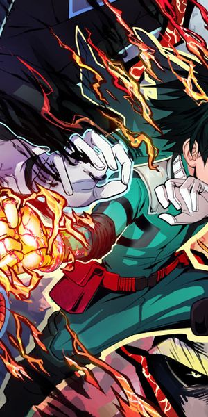 Izuku Midoriya and Friends in Action - My Hero Academia Wallpaper