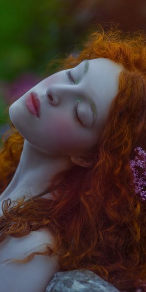 Phone wallpaper: Blur, Redhead, Mood, Model, Women free download