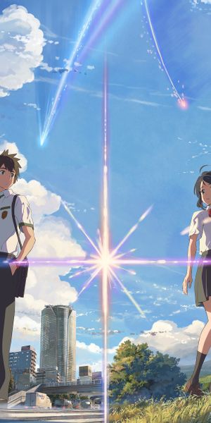 Beautiful Wallpaper of Mitsuha and Taki from Kimi no Na Wa