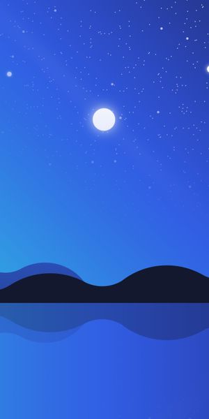 Phone wallpaper: Landscape, Stars, Night, Moon, Artistic, Minimalist free download