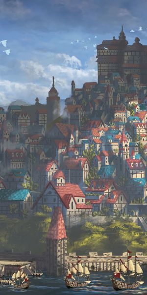 Enchanting Fantasy Cityscape Wallpaper