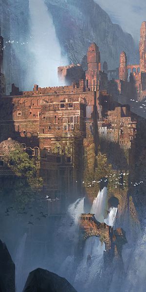 Phone wallpaper: Waterfall, Lock, Lonely, Loneliness, Art, Alone free download