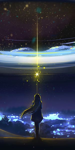 Phone wallpaper: Anime, Magic, Night, Original free download