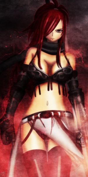 Phone wallpaper: Anime, Fairy Tail, Erza Scarlet free download