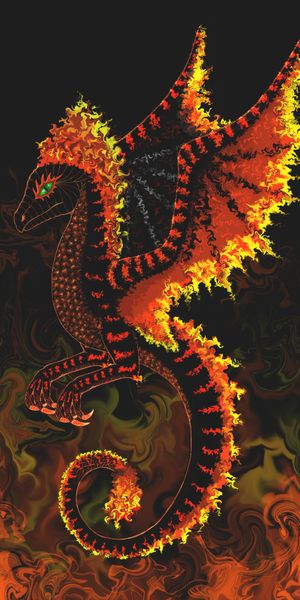 Phone wallpaper: Being, Creature, That's Incredible, Fire, Art, Fiction, Dragon free download
