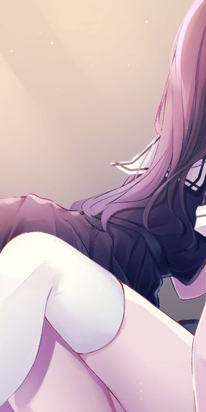 Yuri Anime Wallpaper: Girls with Blue and Red Eyes in an Intimate Scene