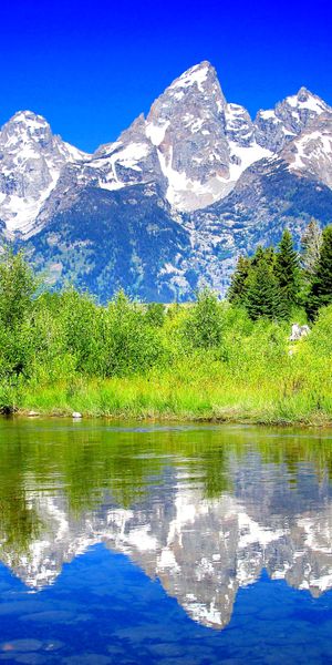 Phone wallpaper: The Teton Range, Wyoming, Grand Teton National Park, Mountains, Mountain, Earth, Re