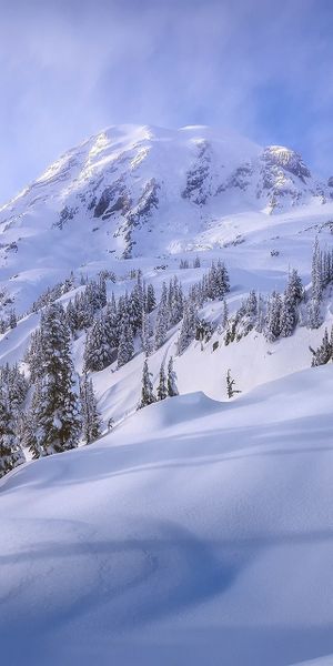 Phone wallpaper: Winter, Nature, Snow, Mountain, Earth free download