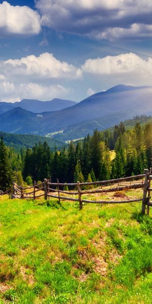 Phone wallpaper: Farm, Mountains, Nature, Mountain, Sunlight, Earth free download
