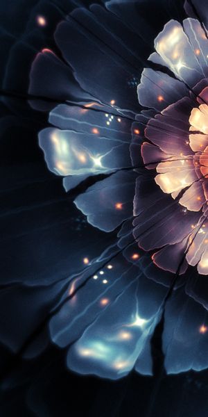 Beautiful Artistic Flower Design in Dark Background