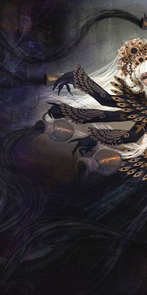Enchanting Dark Fantasy Mobile Wallpaper with a Mystical Character