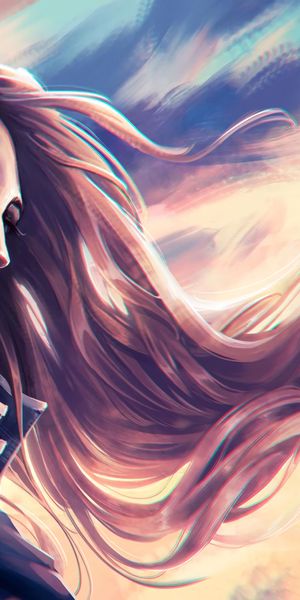 Futuristic Cyborg Girl with Headphones - 4K Phone Wallpaper