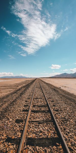 Breathtaking Railway Tracks Stretching to the Horizon