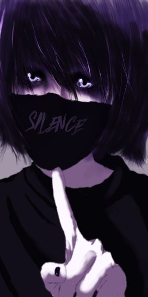 Mysterious Figure in Silence - Artistic Mobile Wallpaper