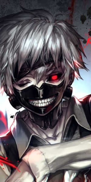 Dark Anime Wallpaper Featuring Ken Kaneki from Tokyo Ghoul