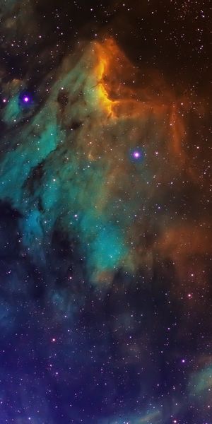 Breathtaking Nebula with Multicolored Stars