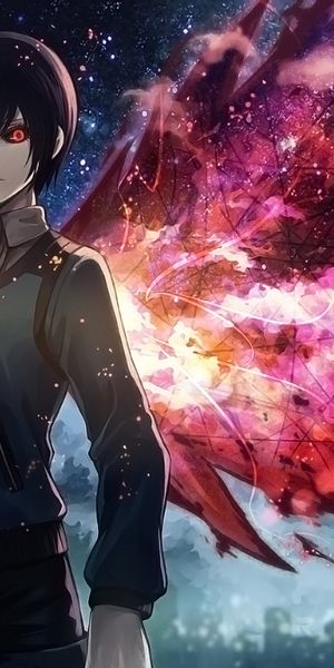 Touka Kirishima with Wings - Stunning Anime Wallpaper