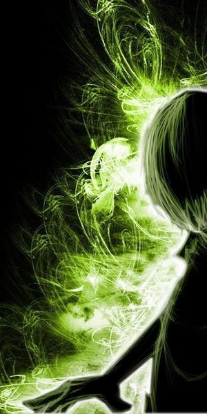 Gothic iPhone Wallpaper: Dark Ethereal Design with Striking Green Accents