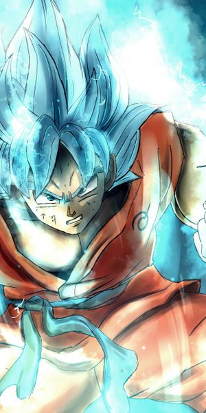 Goku Transformed into Super Saiyan Blue - Dragon Ball Super Art