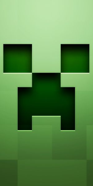 Minecraft Creeper Green Background for Your Phone