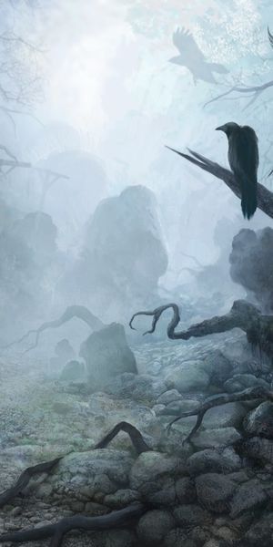Phone wallpaper: Landscape, Birds, Art free download