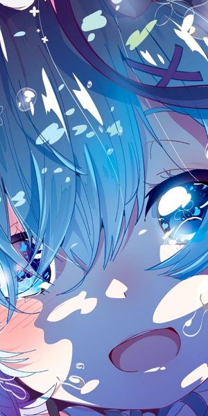 Emotional Rem from Re:Zero - Stunning Anime Wallpaper