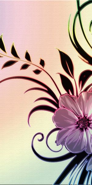 Elegant wavy floral abstract wallpaper perfect for iPhone backgrounds