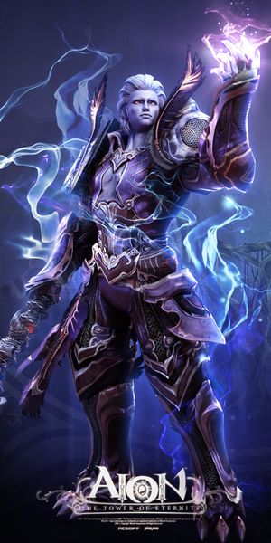 Aion Blue Sorcerer Mobile Wallpaper