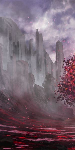 Phone wallpaper: Anime, Landscape, Tree free download