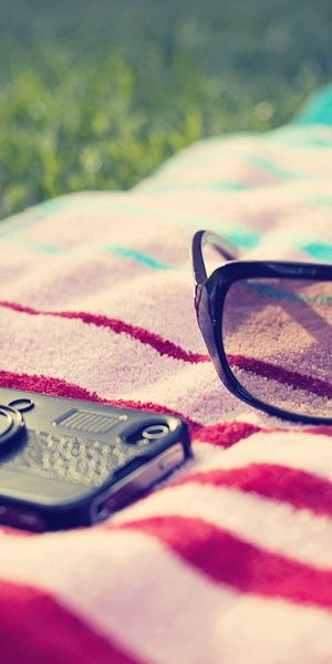 Phone wallpaper: Towel, Towels, Miscellaneous, Glasses, Miscellanea, Spectacles, Summer, Telephone,