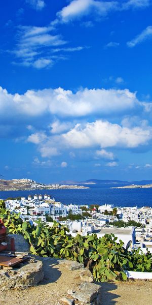 Charming Windmill Overlooking Mykonos and the Aegean Sea