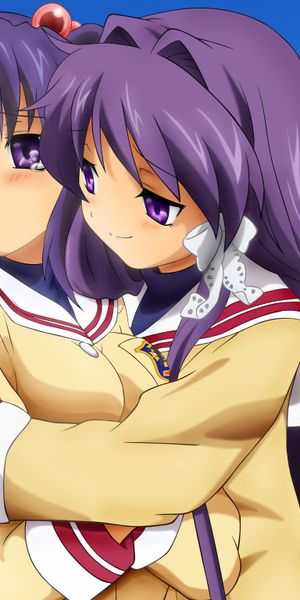Phone wallpaper: Anime, Kyou Fujibayashi, Clannad, Ryou Fujibayashi free download