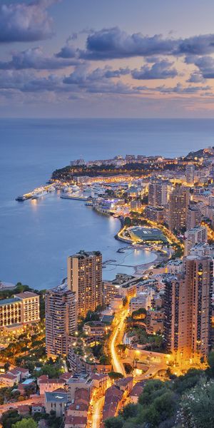 Phone wallpaper: Cities, City, Skyscraper, Building, Horizon, Coastline, Monaco, Man Made free downl