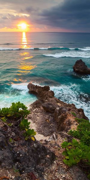 Sunset Over the Indonesian Coastline