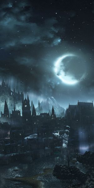 Dark Souls III Castle Under the Moonlight