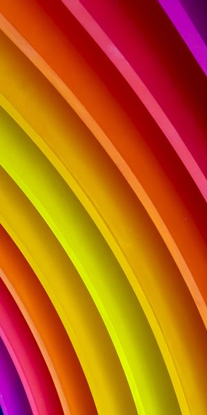 Colorful Curved Wallpaper: Iridescent Rainbow Design for Phones