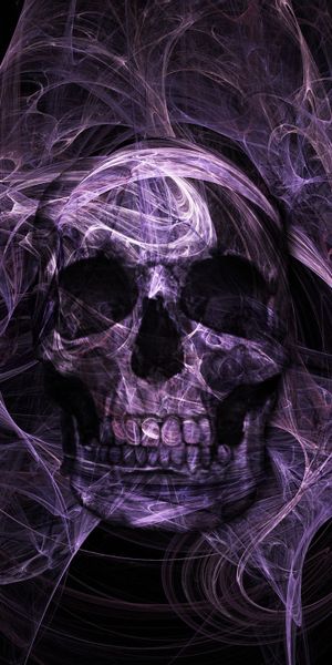 Beautiful Purple Skull Wallpaper for Your Mobile Device