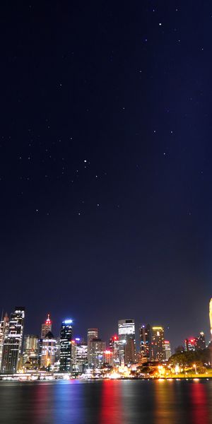 Breathtaking Nightscape of Sydney Harbour Bridge and Opera House