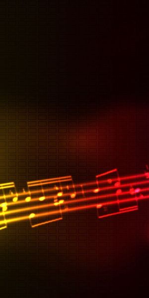 Phone wallpaper: Rainbow, Motley, Multicolored, Notes, Abstract, Background, Music free download