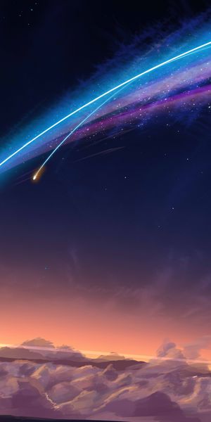 Your Name Wallpaper Featuring Mitsuha and Taki