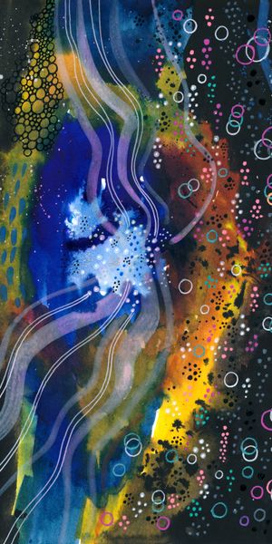 Phone wallpaper: Watercolor, Motley, Circles, Multicolored, Paint, Lines, Abstract, Patterns free do
