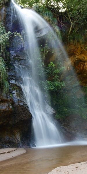 Phone wallpaper: Cascades, Rocks, Sand, Waterfall, Nature free download