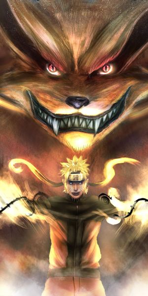 Epic Kurama and Naruto Uzumaki Wallpaper